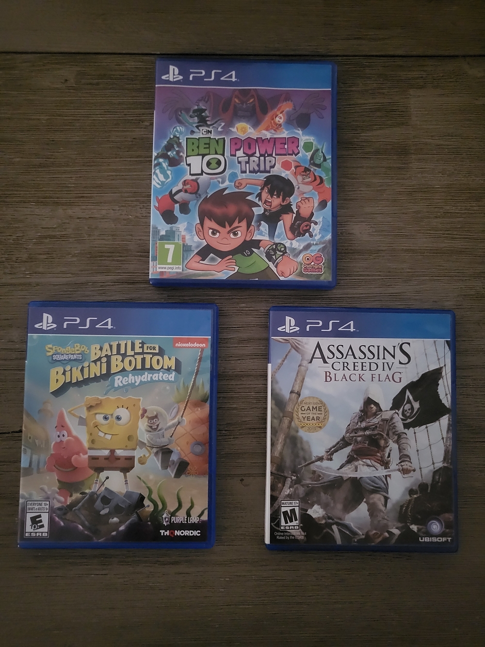 PS4 & Xbox One 4-Game Bundle Lot - Assassin's Creed, SpongeBob & More